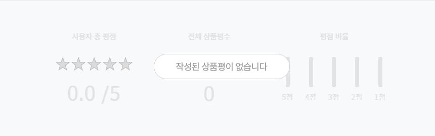 작성된 상품평이 없습니다